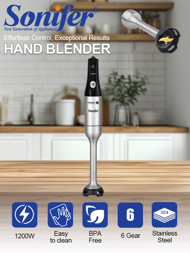 Meal Prep Smoothies - Blender ręczny Sonifer SF-8184 1200W, blender