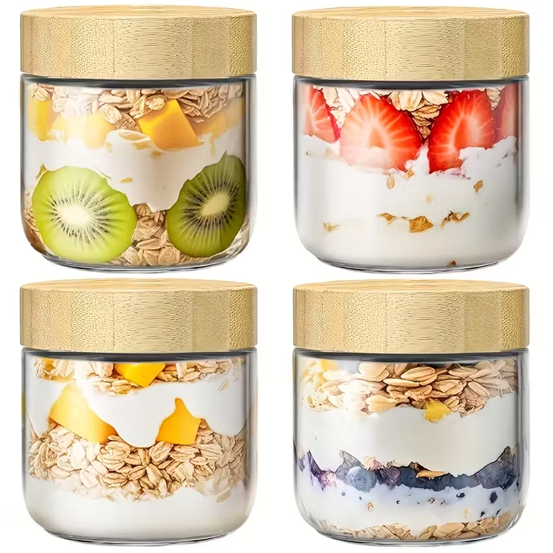 Meal Prep Overnight Oats - 4 sztuki pojemników na Overnight Oats