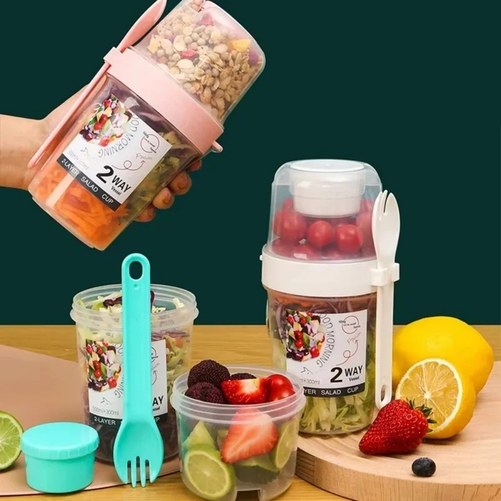 Meal Prep Yogurt - Przenośny Kubek na Sałatkę Kubek Śniadaniowy