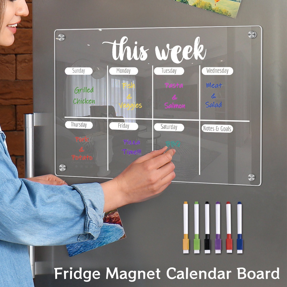 Meal Prep Planner - Magnes na lodówkę Tablica kalendarza Planer