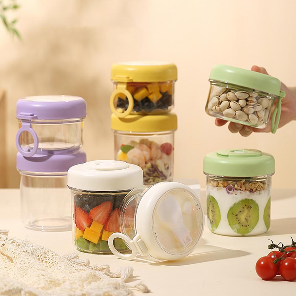 Meal Prep Overnight Oats - Przenośny Kubek Śniadaniowy Wielofunkcyjny Przezroczysty Pojemnik