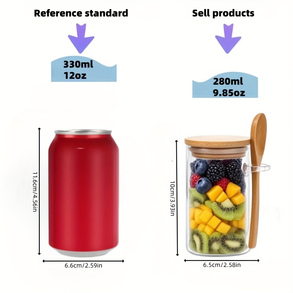 4/8/12 szt., Szklanki na owsia – Meal Prep Yogurt recenzja i cena
