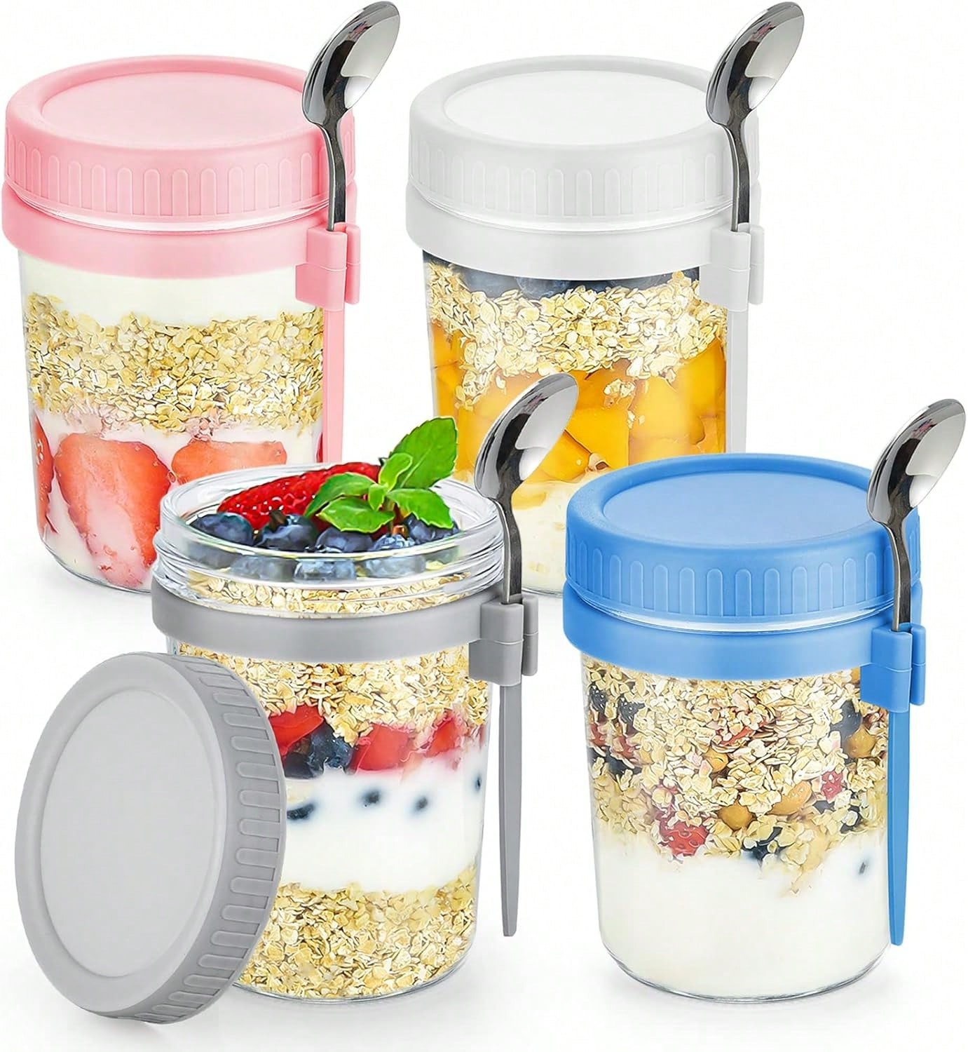 4-pak pojemników na owsiankę n – Meal Prep Overnight Oats recenzja i cena