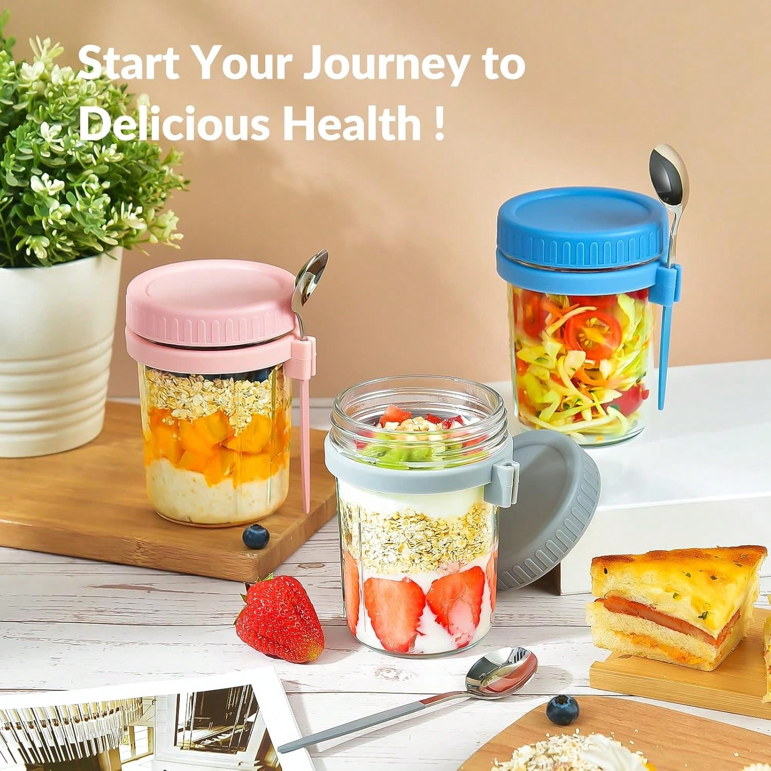 4-pak pojemników na owsiankę n – Meal Prep Overnight Oats recenzja i cena