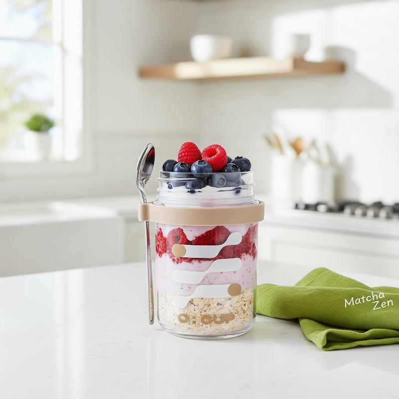 Szklany kubek na nocną owsiank – Meal Prep Overnight Oats recenzja i cena