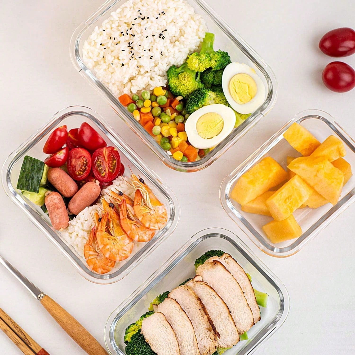 10 sztuk szklanych pojemników  – Meal Prep Kitchen recenzja i cena