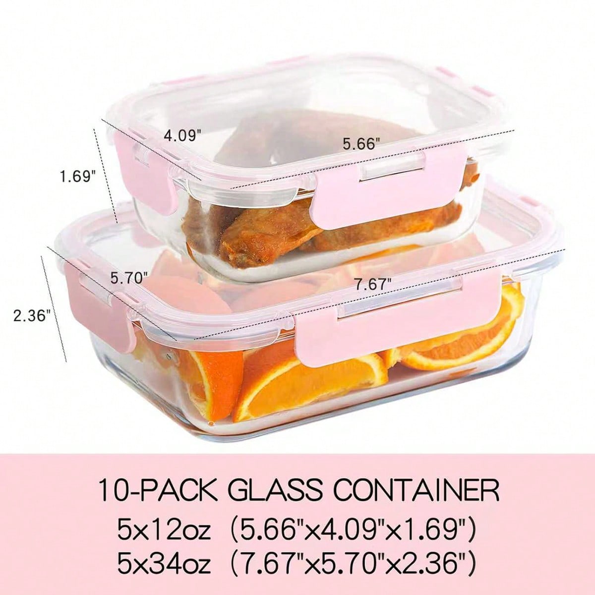 10 sztuk szklanych pojemników  – Meal Prep Kitchen recenzja i cena