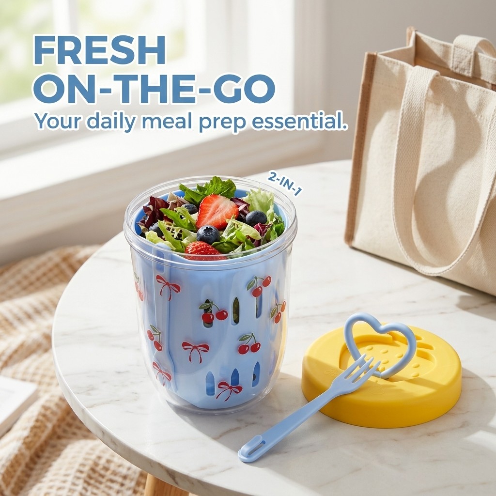 Plastikowy pojemnik na sałatkę – Meal Prep Yogurt recenzja i cena